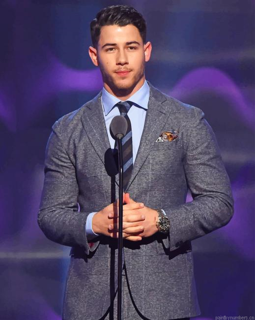 Classy Nick Jonas Singers Painting By Numbers.png