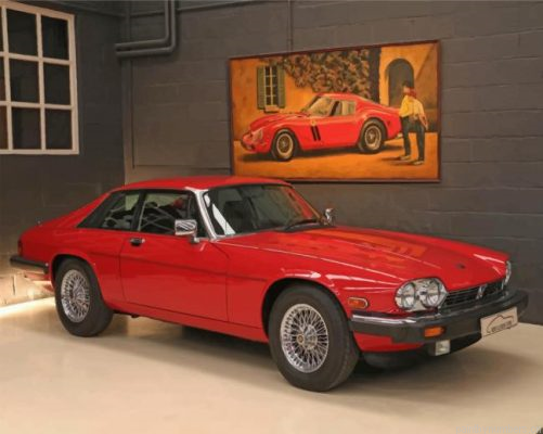 Classy Red Jaguar Xjs Painting By Numbers.png