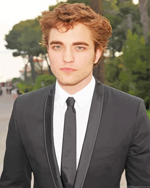 Classy Suit Robert Pattinson Actors Painting By Numberss.png