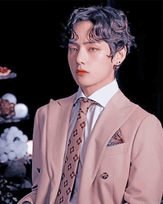 Classy Taehyung Bts Singers Painting By Numbers.png