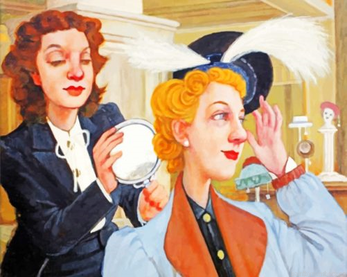 Classy Woman Buying A New Hat Painting By Numbers.png