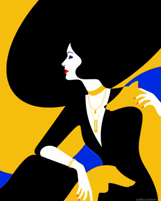 Classy Woman Illustration Painting By Numbers.png