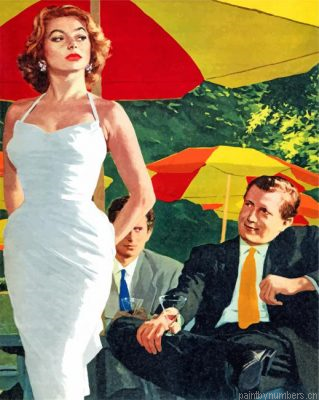 Classy Woman Wearing White Painting By Numbers.png