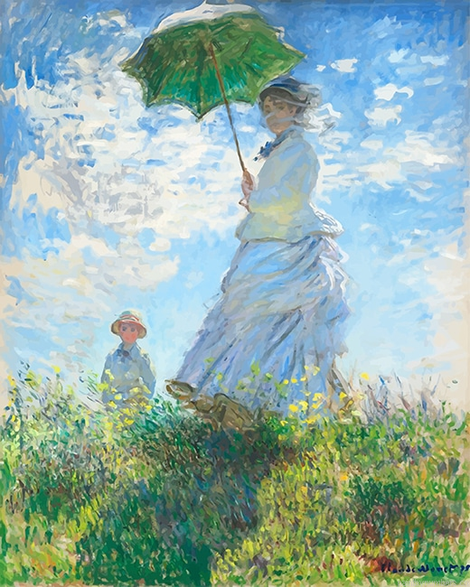 Claude Monet Woman With Parasol Painting By Numberss.png