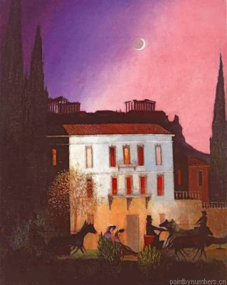 Coaching In Athens At New Moon Painting By Numbers.png