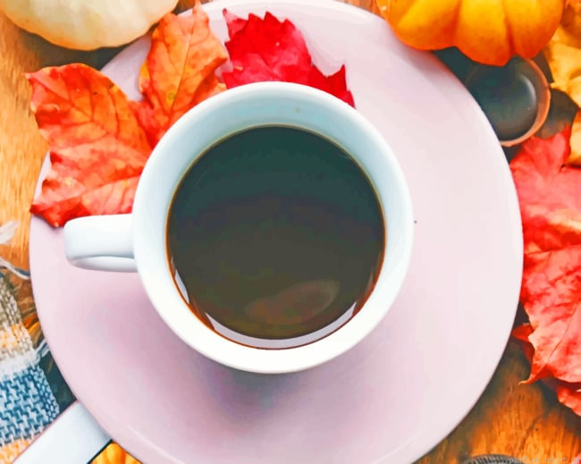 Coffee With Leaves Painting By Numberss.png
