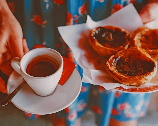 Coffee And Sweets Food Painting By Numberss.png