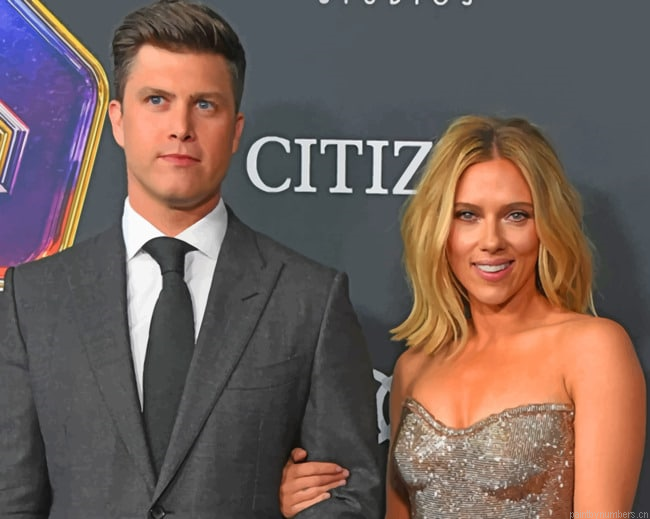 Colin Jost And Scarlett Johansson Actors Painting By Numberss.png