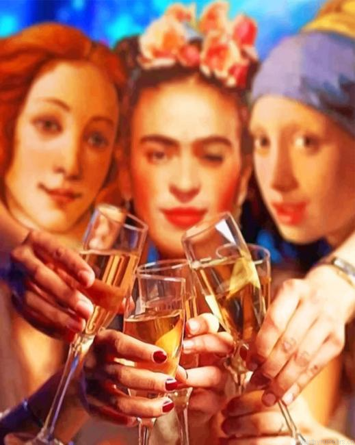 Collage Art Girls Night Painting By Numberss.png