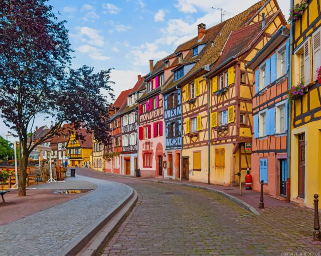 Colmar Colorful Street Cities Painting By Numberss.png