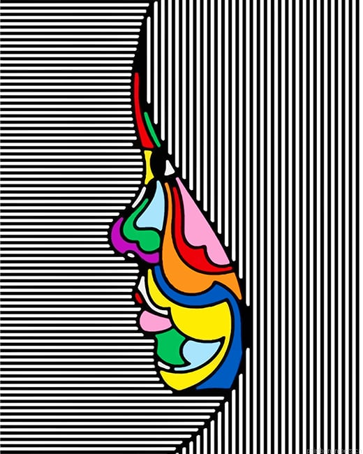 Colorful Abstract Face Painting By Numberss.png