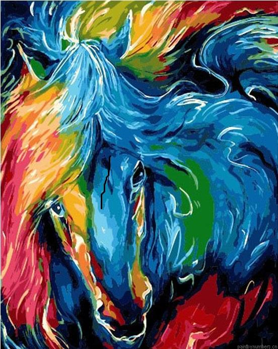 Colorful Abstract Horse Painting By Numberss.png