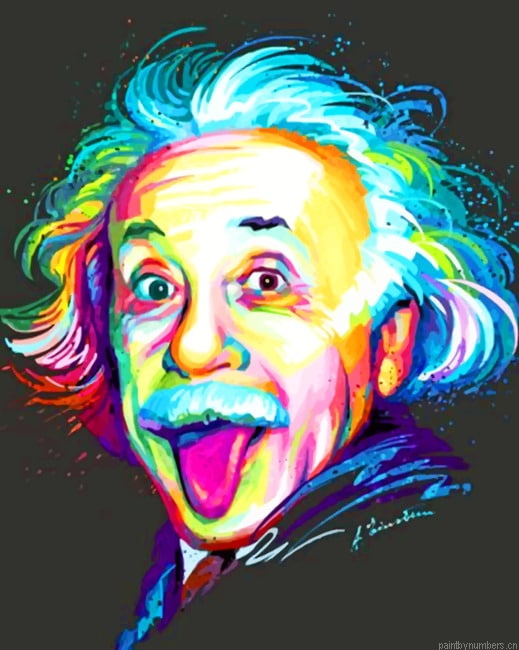 Colorful Albert Einstein Painting By Numberss.png