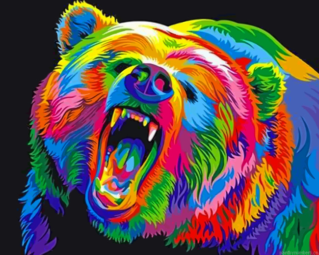 Colorful Bear Painting By Numberss.png