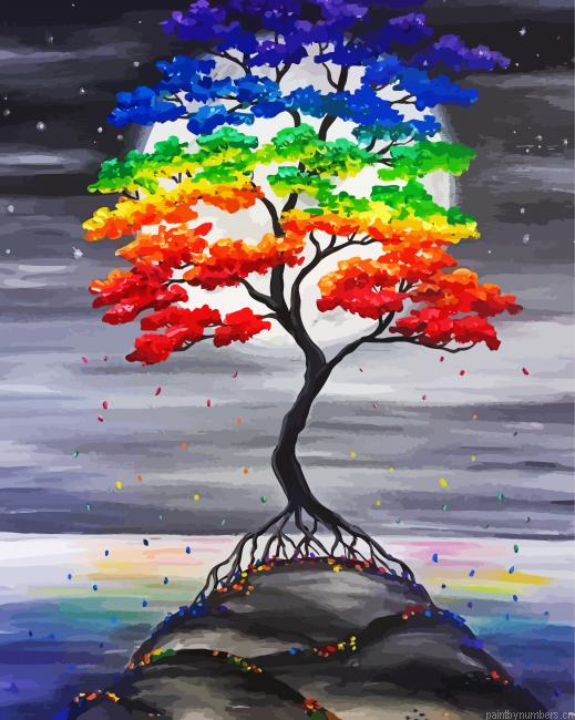 Colorful Bonsai Tree Painting By Numberss.png