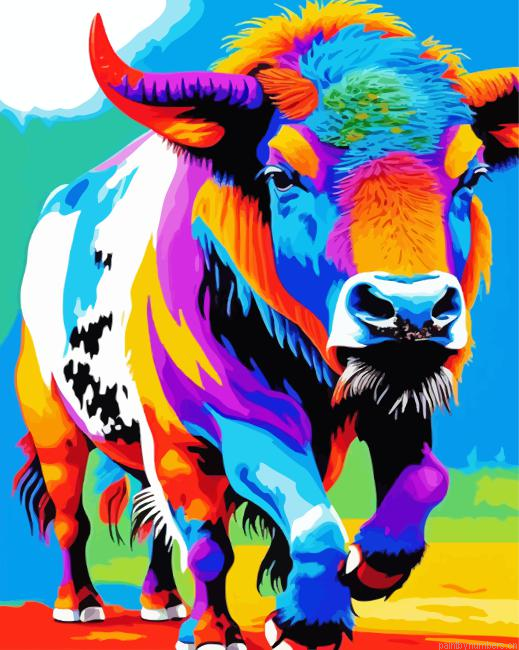 Colorful Buffalo Painting By Numberss.png