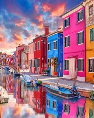 Colorful Burano Italy Painting By Numbers.png