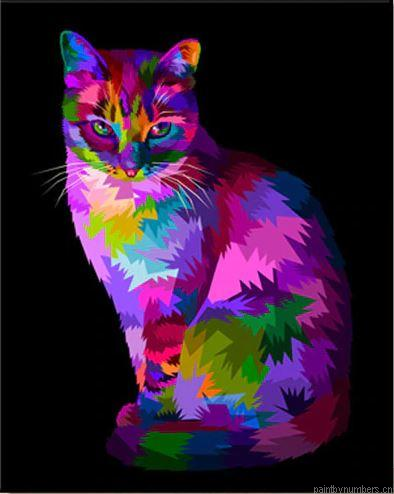 Colorful Cat Painting By Numberss.png