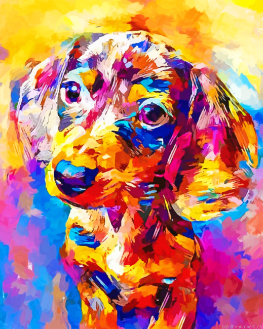 Colorful Dog Painting By Numberss.png