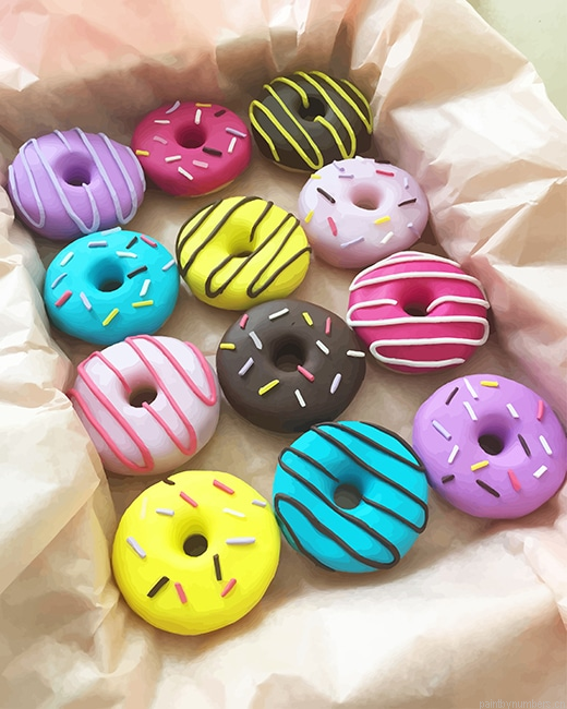Colorful Doughnuts New Painting By Numbers.png