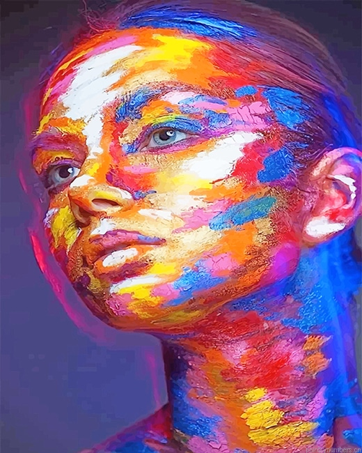Colorful Face Woman Painting By Numbers.png