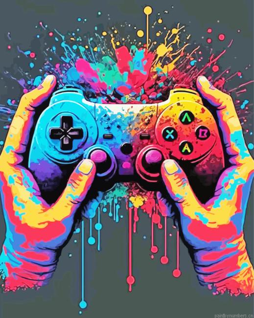 Colorful Game Controller Painting By Numberss.png