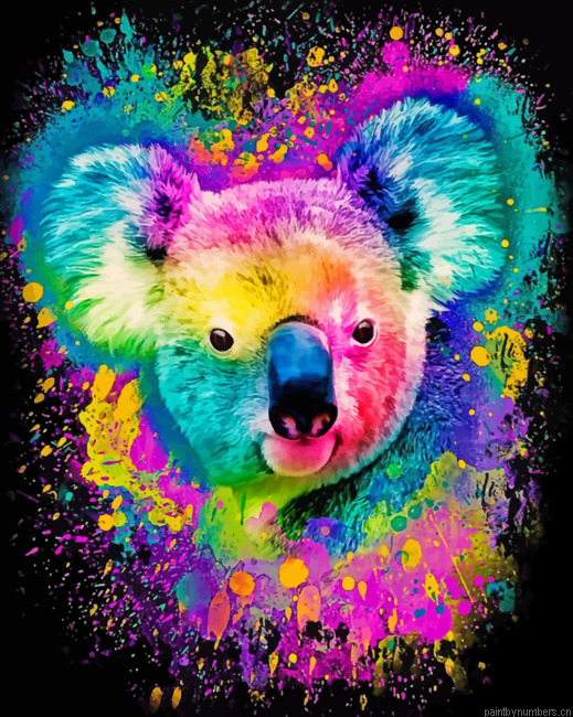 Colorful Koala Painting By Numberss.png