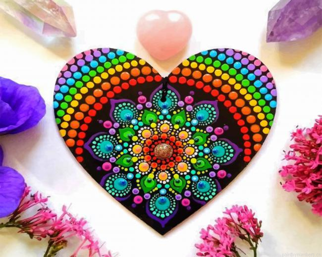 Colorful Mandala Heart Painting By Numberss.png