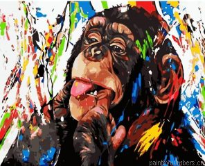Colorful Monkey Doodle Animals Painting By Numbers.png
