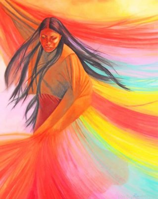 Colorful Native Woman Art Painting By Numberss.png