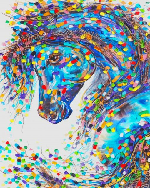 Colorful Painting Horse Painting By Numberss.png