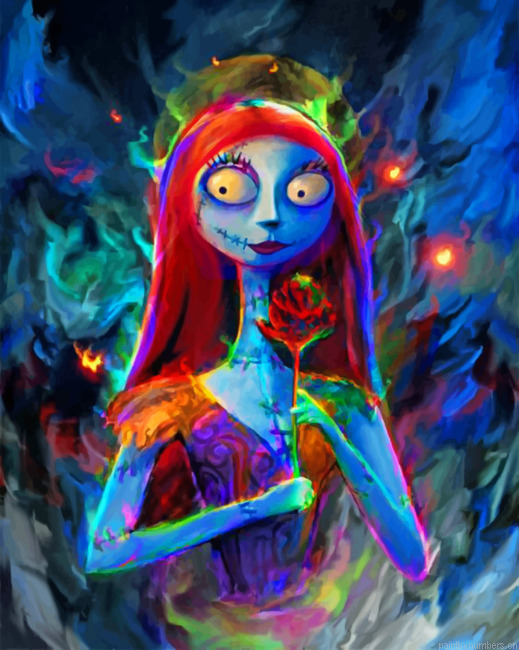 Colorful Sally Nightmare Before Christmas Painting By Numberss.png