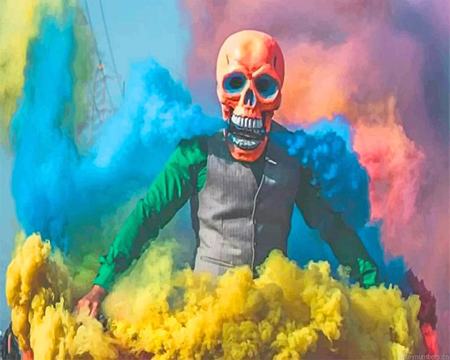 Colorful Smoke Skull Painting By Numbers.png