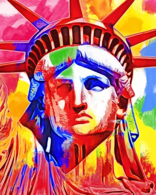 Colorful Statue Of Liberty Ny City Painting By Numberss.png