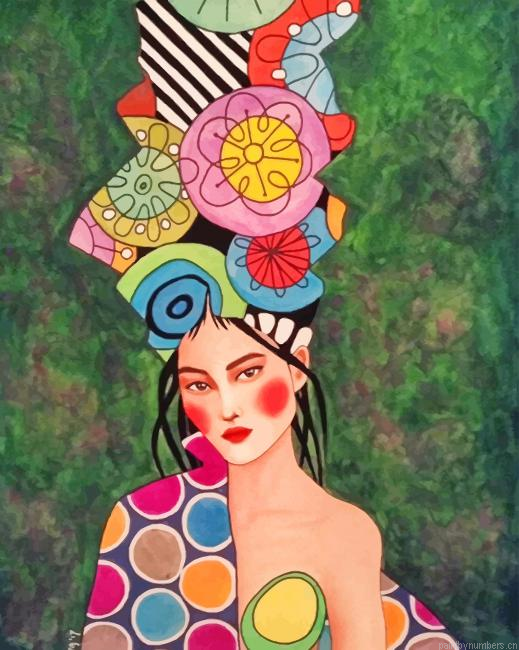 Colorful Stylish Woman Painting By Numberss.png