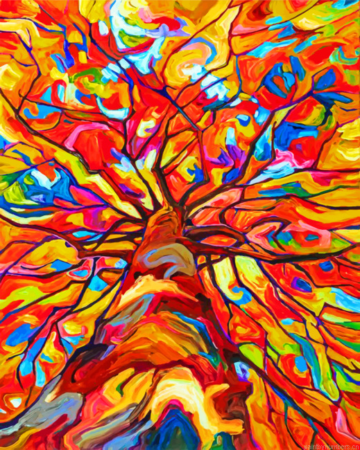 Colorful Tree Painting By Numberss.png