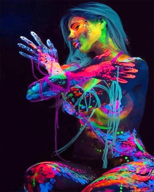 Colorful Woman Painting By Numberss.png