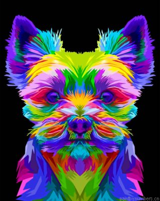 Colorful Yorkshire Terrier Painting By Numbers.png