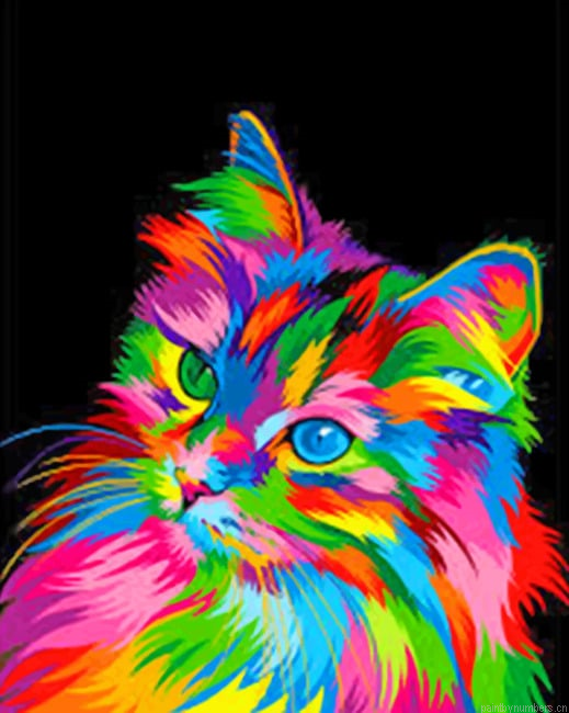 Colorfully Diverse Cat Painting By Numberss.png