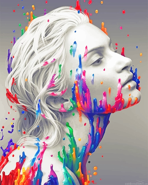 Colors Splash Woman Painting By Numbers.png