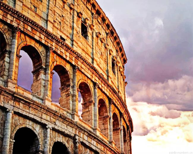 Colosseum Ancient Building Painting By Numberss.png
