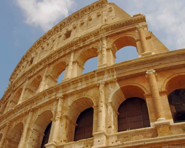 Colosseum In Rome Italy Buildings Painting By Numberss.png