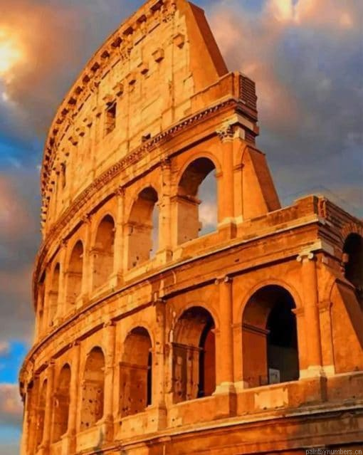 Colosseum Italy Landmarks Painting By Numberss.png
