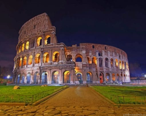 Colosseum Rome Landmarks Painting By Numberss.png
