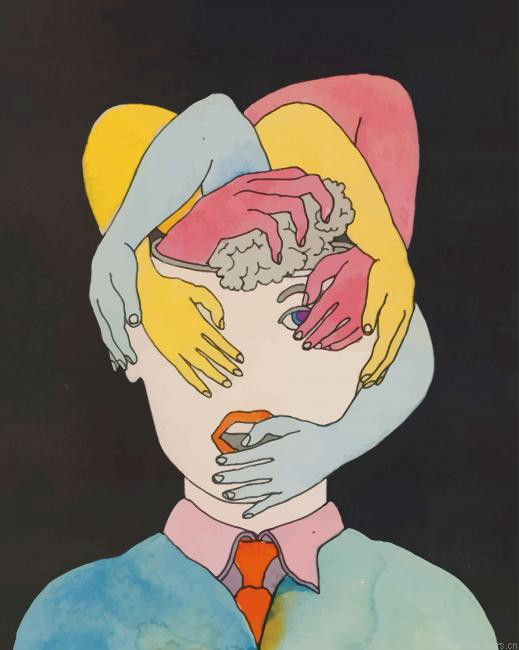 Coming Out Of Head Abstracts Painting By Numberss.png
