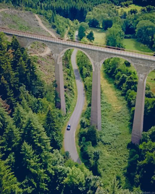 Concrete Bridge Landscapes Painting By Numberss.png