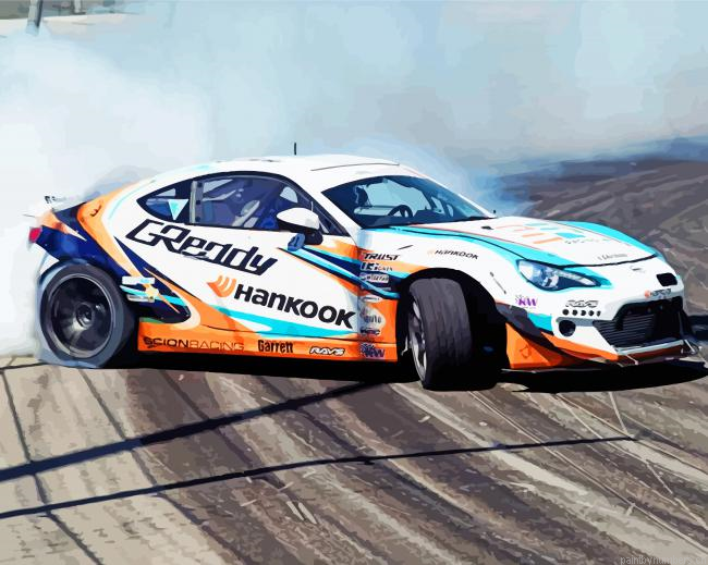 Cool Drift Car Painting By Numberss.png