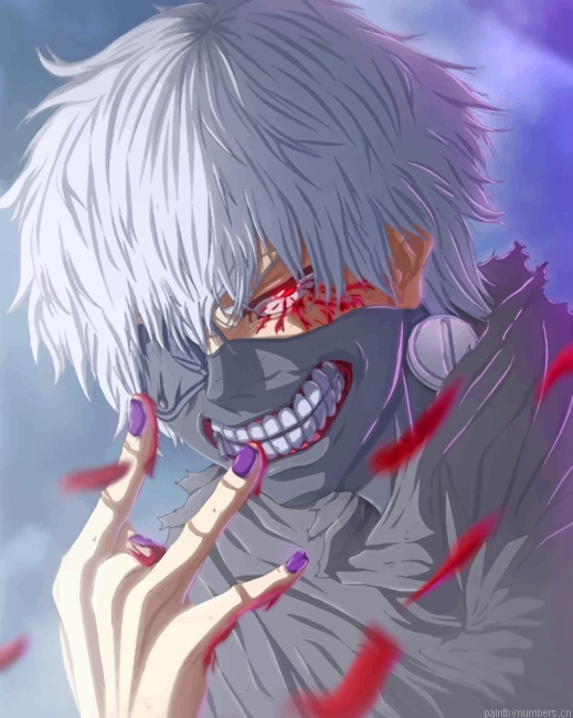 Cool Kaneki Painting By Numberss.png