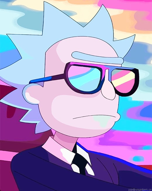 Cool Rick Sanchez Animations Painting By Numbers.png