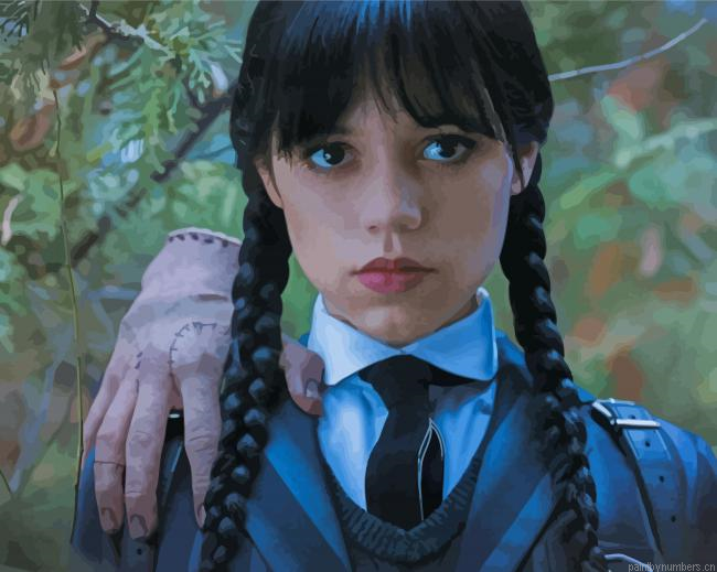 Cool Wednesday Addams Painting By Numberss.png